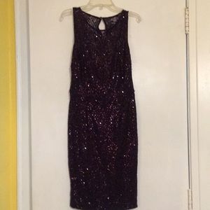 Calvin Klein | purple sequin dress womens size 4